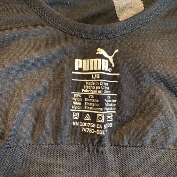 BUY 2 ITEMS & GET 1 FREE - Puma Black Sports Bra Sz L - Picture 3 of 3